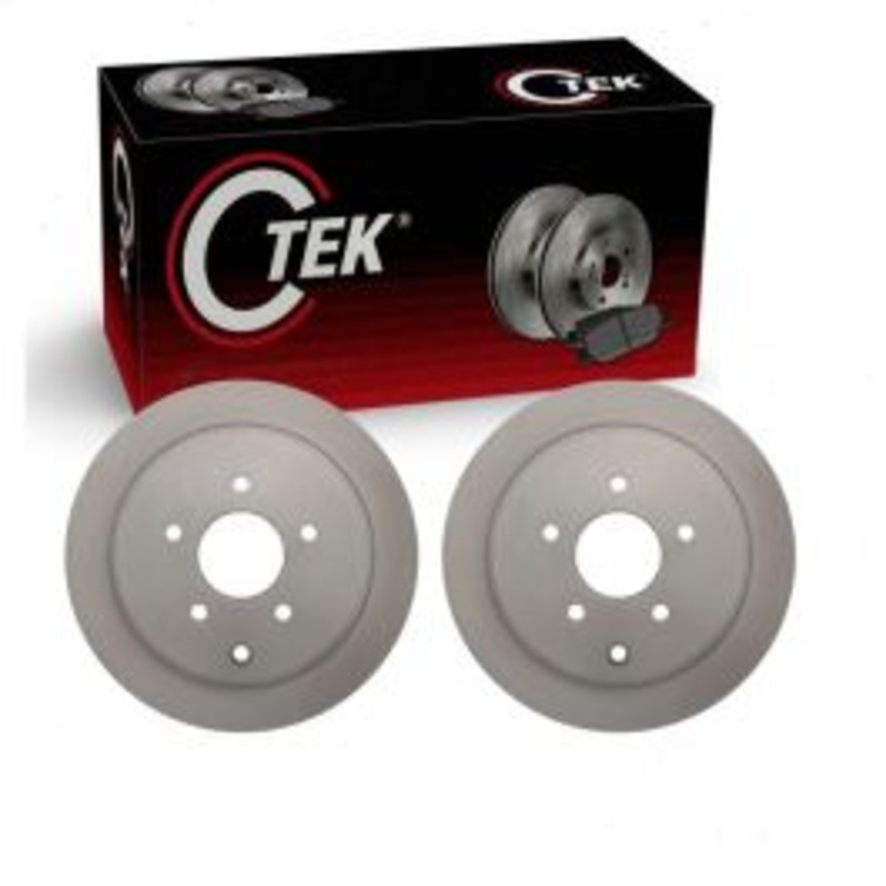2 pc Centric CTEK Rear Disc Brake Rotors for 2003-2008 INFINITI FX45