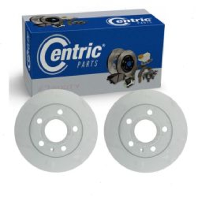 2 pc Centric Premium Rear Disc Brake Rotors for 2010-2018 Volkswagen Jetta 2.0L L4