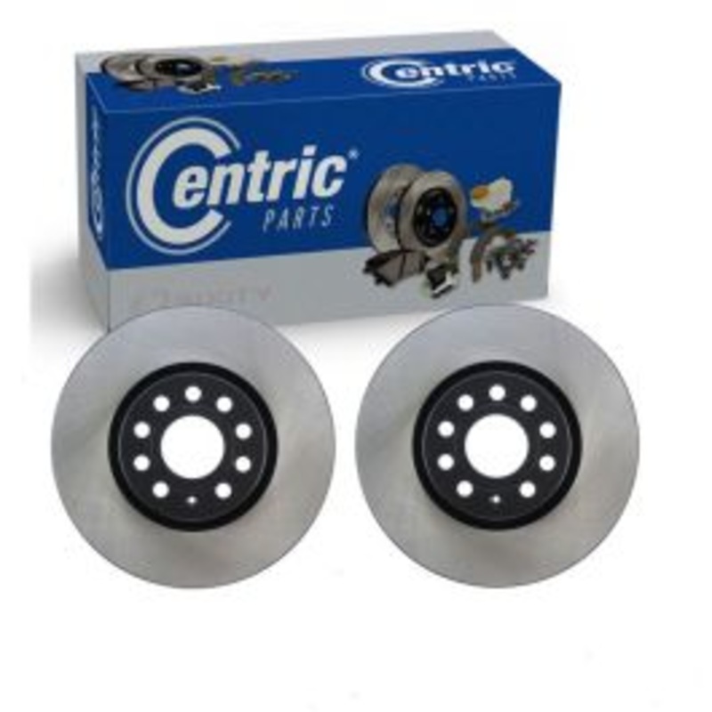 2 pc Centric Premium Front Disc Brake Rotors for 2015-2021 Audi Q3