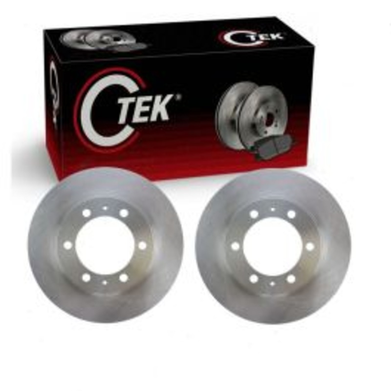 2 pc Centric CTEK Front Disc Brake Rotors for 2005-2023 Toyota Tacoma