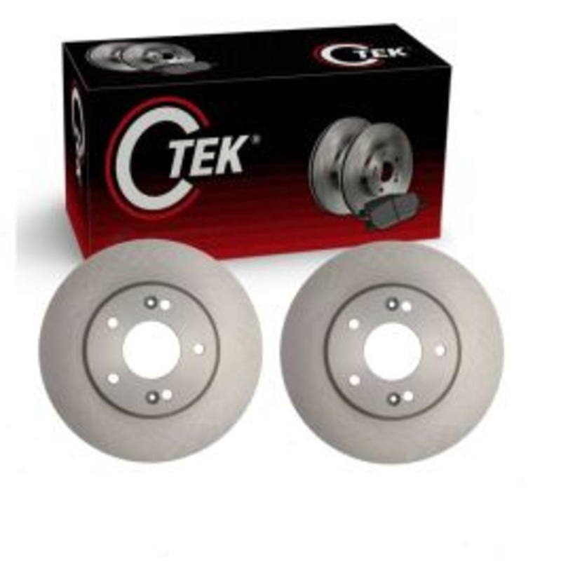 2 pc Centric CTEK Front Disc Brake Rotors for 2014-2022 Kia Forte5 2.0L L4