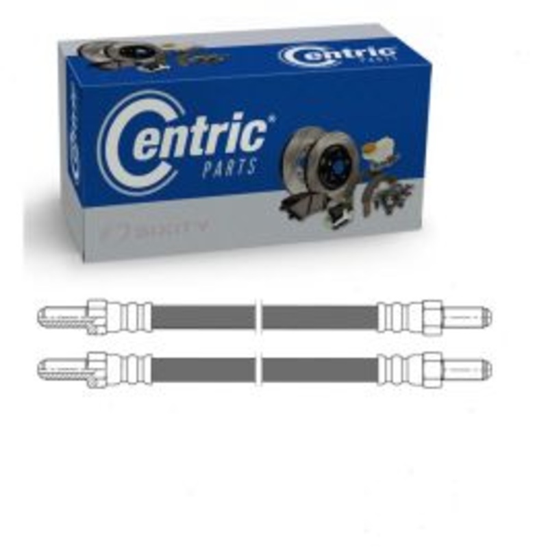 2 pc Centric Premium Front Brake Hydraulic Hoses for 1967-1975 Lotus Europa