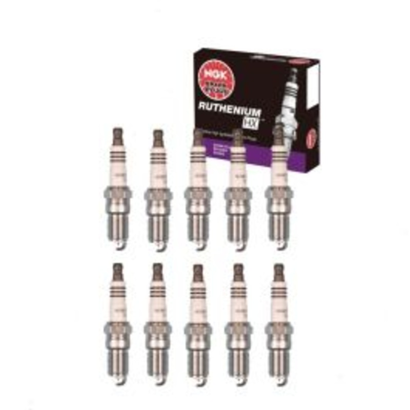 10 pc NGK Ruthenium HX Spark Plugs for 1997-1998 Ford E-350 Econoline 6.8L V10