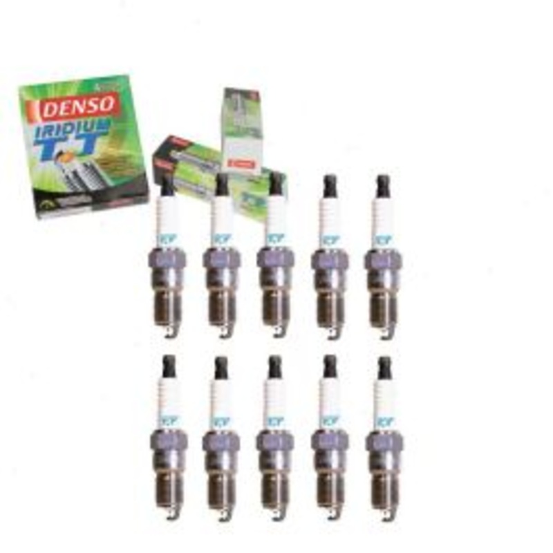 10 pc DENSO Iridium TT Spark Plugs for 2003-2009 Ford E-450 Super Duty 6.8L V10