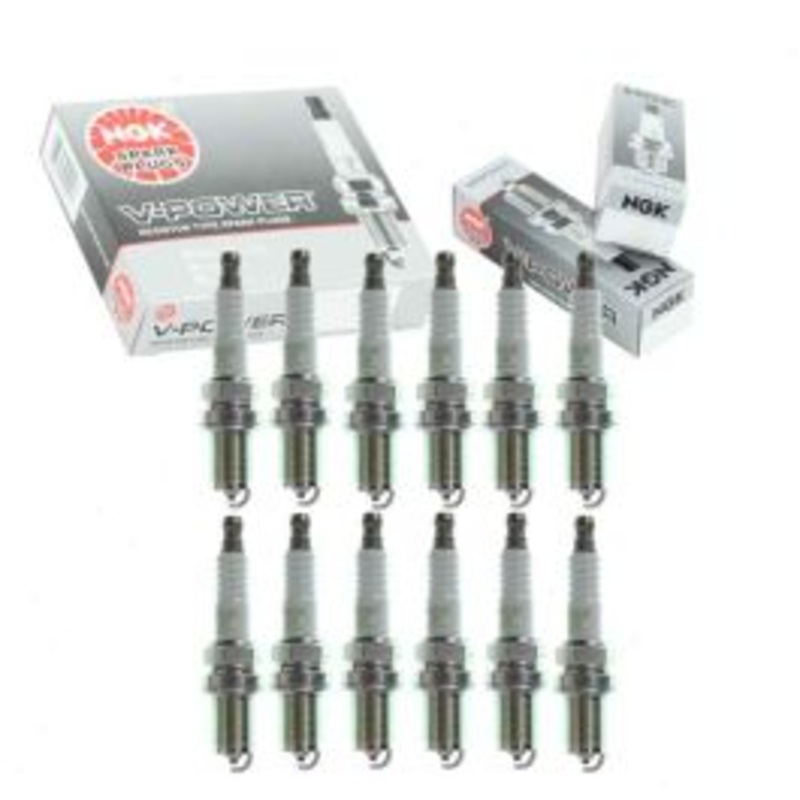 12 pc NGK V-Power Spark Plugs for 2002 Rolls-Royce Park Ward 5.4L V12