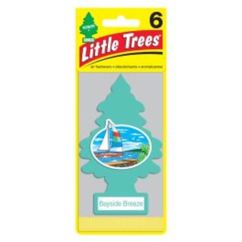 Little Trees Bayside Breeze Air Freshener for Car and Home - 6 pack