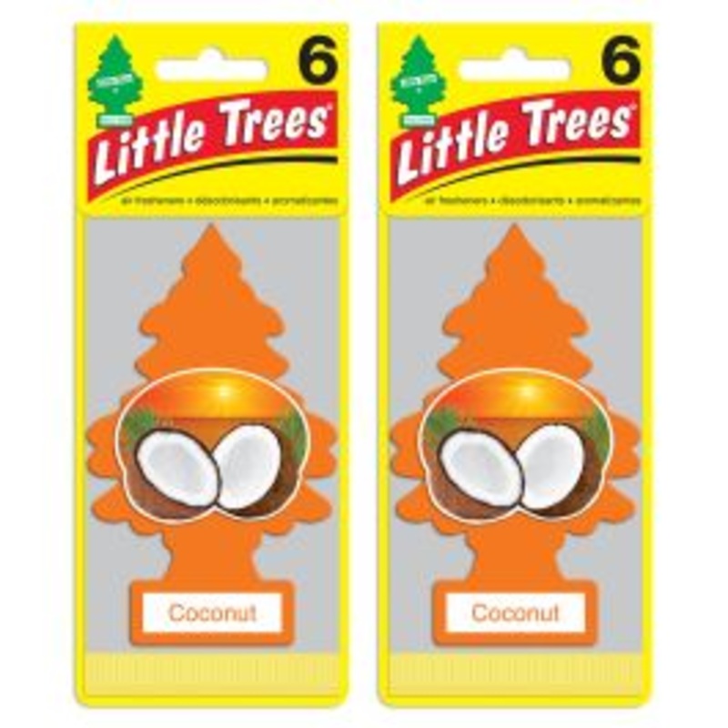 Little Trees Coconut Air Freshener for Car and Home - 12 pack