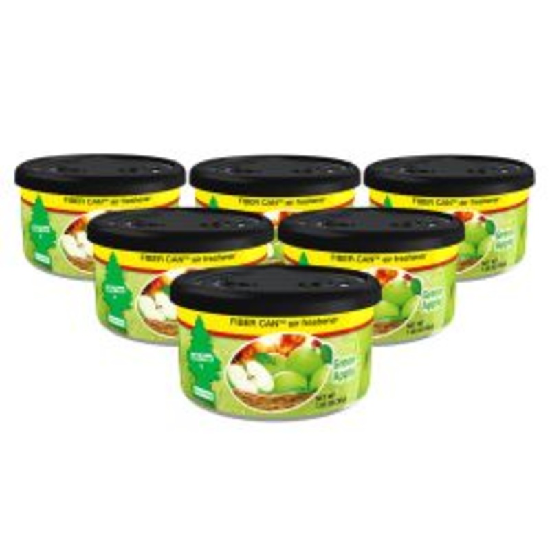 Little Trees Green Apple Fiber Can Air Freshener - Car Home - 6 pack